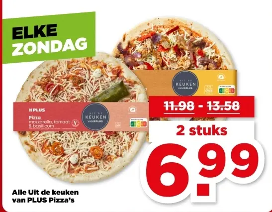 Aanbieding: Alle Uit de keuken van PLUS Pizza's