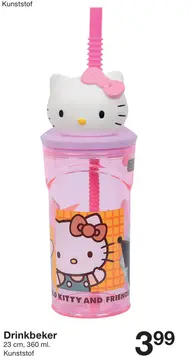 Aanbieding: Hello Kitty Kunststof Drinkbeker
