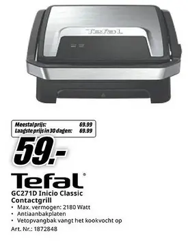 Aanbieding: GC271D Inicio Classic Contactgrill
