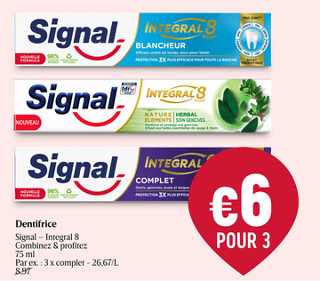 Offre: Dentifrice