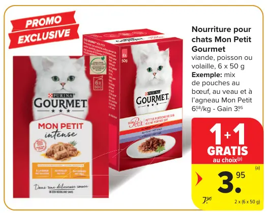Offre: Nourriture pour chats Mon Petit Gourmet