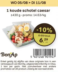Promotie: Koude schotel caesar