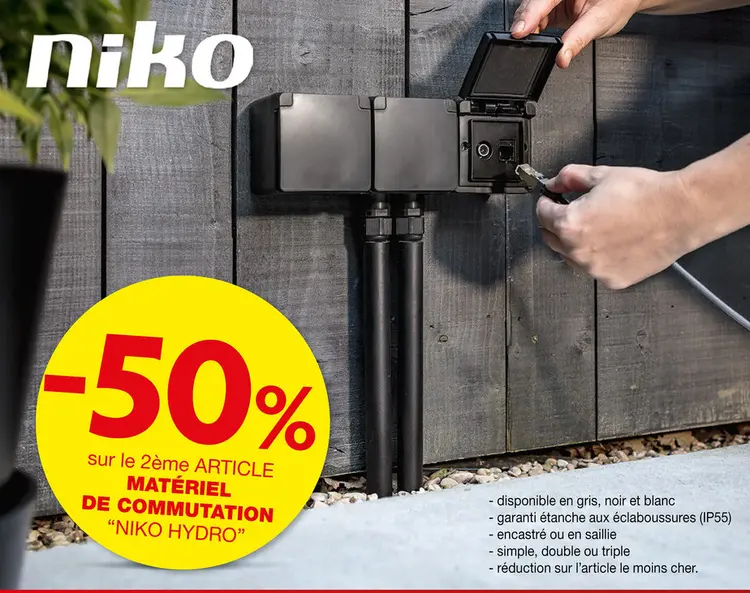 Offre: Matériel de commutation "niko hydro"