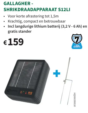 Promotie: Gallaghe schrikdraadapparaat