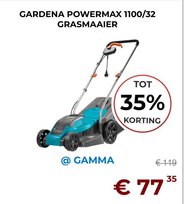 Aanbieding: Powermax 1100/32 grasmaaier