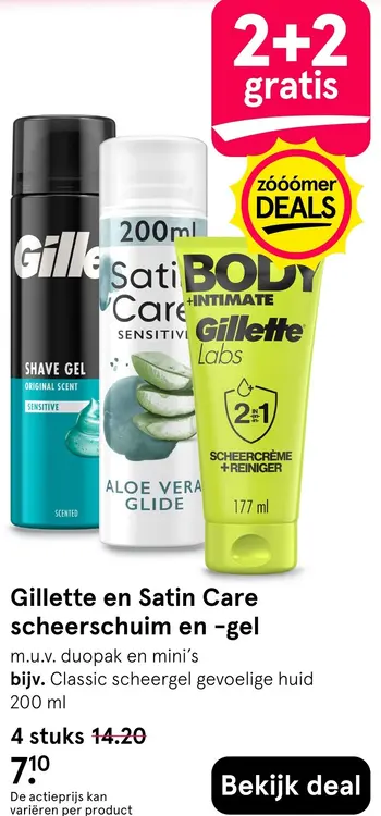 Aanbieding: Gillette en Satin Care scheerschuim en -gel
