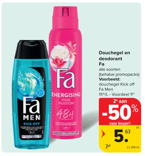 Promotie: Douchegel en deodorant