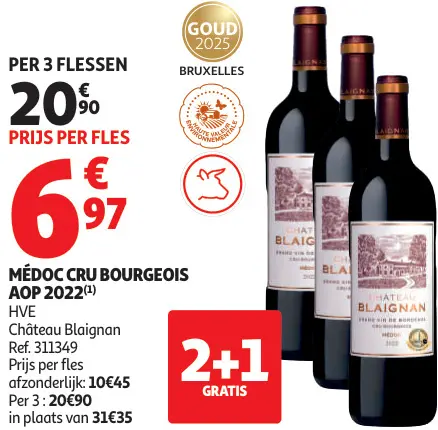 Promotie: Château Blaignan Médoc Cru Bourgeois AOP HVE