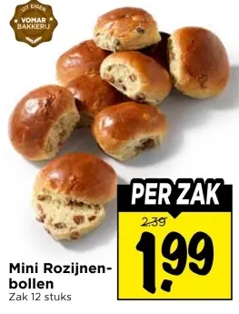 Aanbieding: Mini Rozijnenbollen