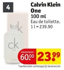 Promotie: Calvin Klein One