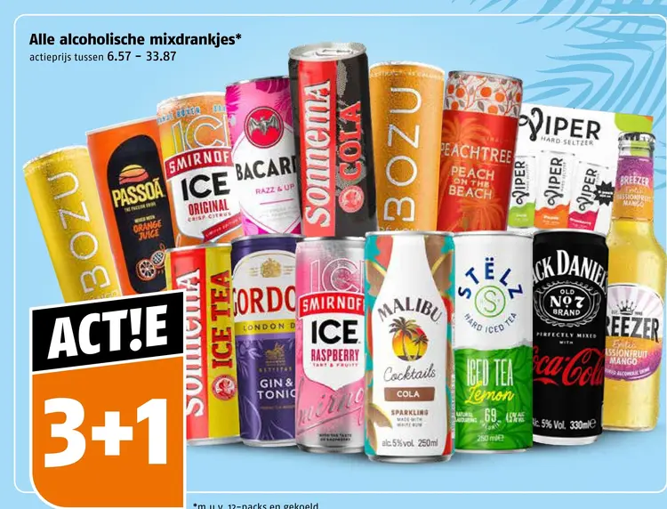 Aanbieding: Alle alcoholische mixdrankjes