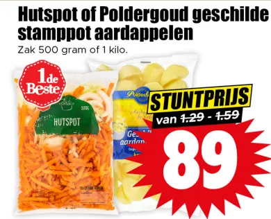 Aanbieding: Hutspot of Poldergoud geschilde stamppot aardappelen