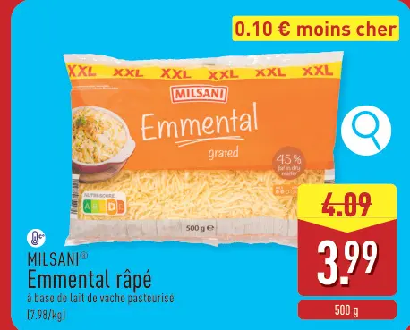 Offre: Emmental râpé