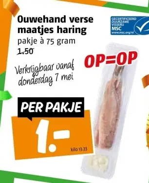 Aanbieding: Ouwehand verse maatjes haring