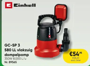 Promotie: GC-SP 3 580 LL vlakzuig dompelpomp