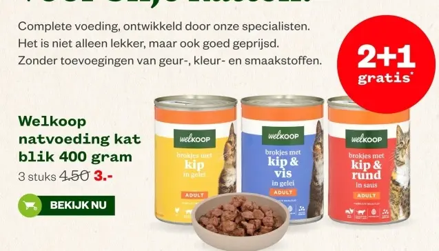 Aanbieding: natvoeding kat blik 400 gram