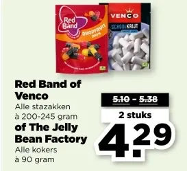 Aanbieding: Red Band of Venco of The Jelly Bean Factory