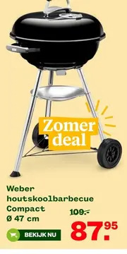 Aanbieding: Weber houtskoolbarbecue Compact