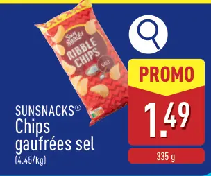 Offre: Chips gaufrées sel