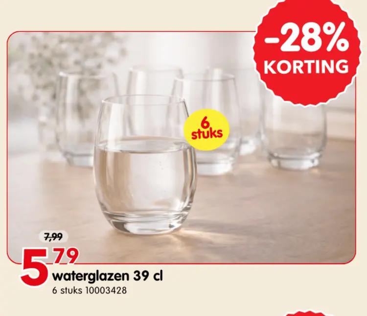 Promotie: waterglazen