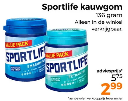 Aanbieding: Sportlife kauwgom