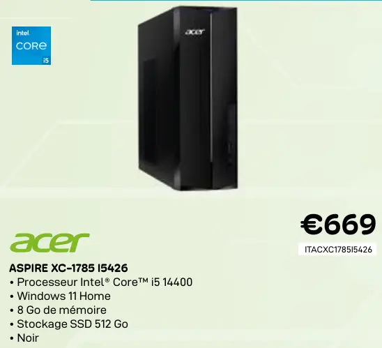 Offre: Aspire xc-1785 i5426