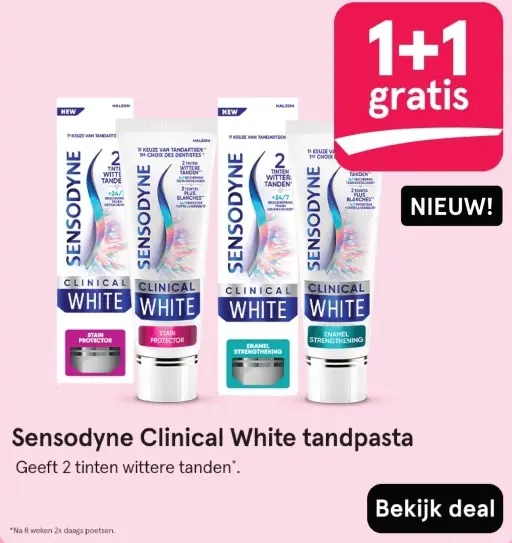 Aanbieding: Sensodyne Clinical White tandpasta