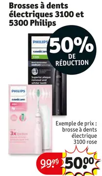 Offre: brosses à dents électriques 3100 et 5300 Phil