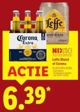 Aanbieding: Leffe Blond of Corona