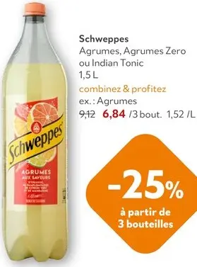 Offre: Agrumes, Agrumes Zero ou Indian Tonic
