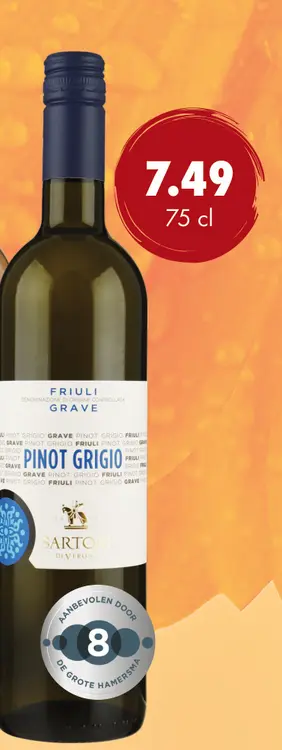 Aanbieding: Sartori Pinot Grigio Friuli Grave DOC