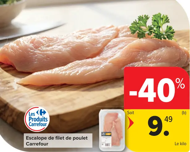 Offre: Escalope de filet de poulet