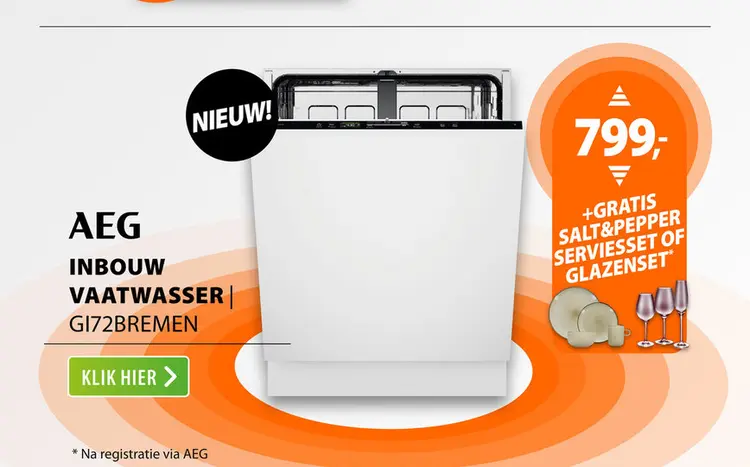 Aanbieding: Aeg inbouw vaatwasser gi72bremen
