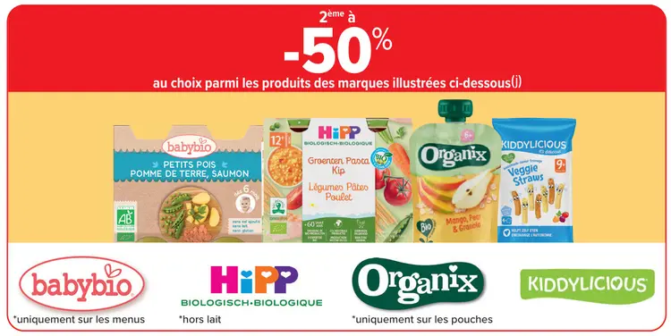 Offre: Babybio, HiPP, Organix, Kiddylicious