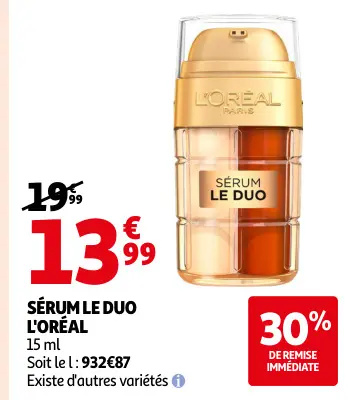 Promotie: Sérum le duo