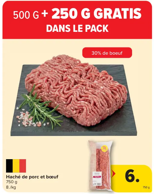 Offre: Haché de porc et bœuf