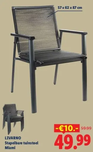 Aanbieding: Stapelbare tuinstoel Miami