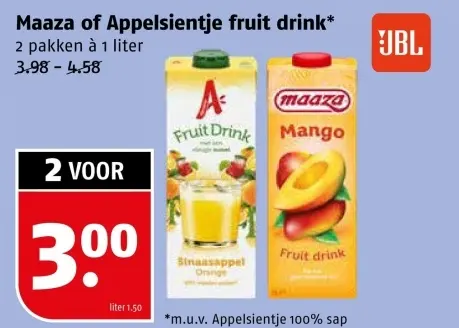 Aanbieding: fruit drink
