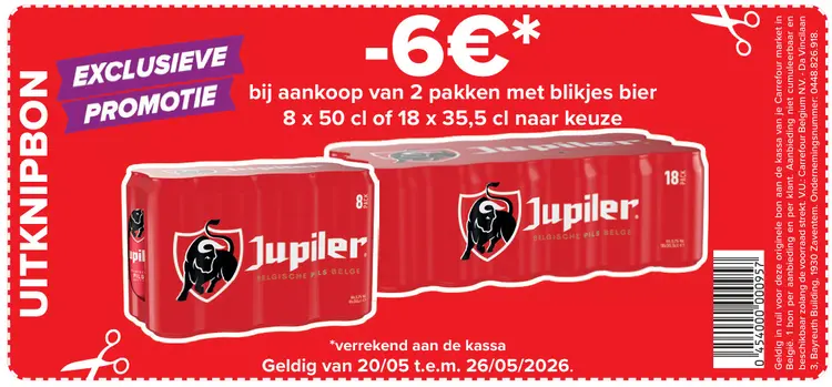 Promotie: Jupiler blikjes bier