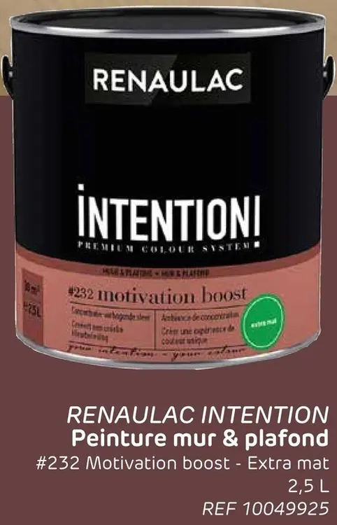 Offre: Peinture mur & plafond #232 Motivation boost - Extra mat