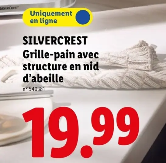 Offre: Grille-pain avec structure en nid d'abeille