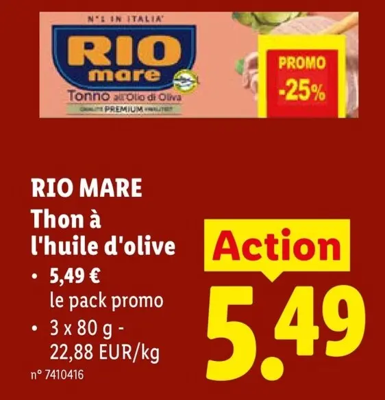 Offre: Thon à l'huile d'olive
