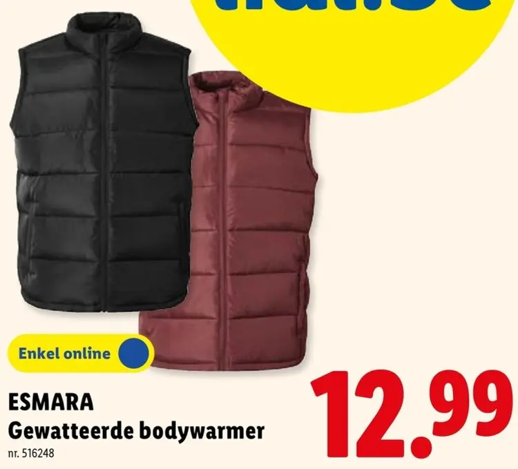 Promotie: Gewatteerde bodywarmer