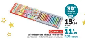 Offre: Surligneurs STABILO swing cool
