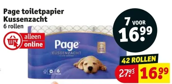 Aanbieding: toiletpapier Kussenzacht