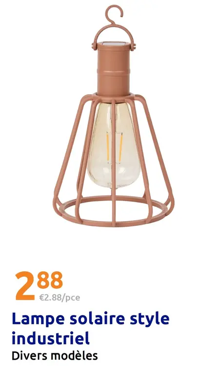 Offre: Lampe solaire style industriel