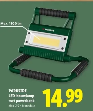 Aanbieding: LED-bouwlamp met powerbank