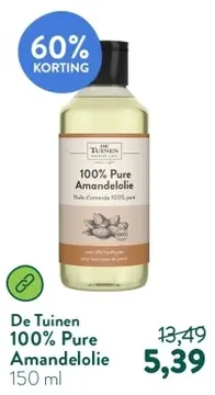 Aanbieding: De Tuinen 100% Pure Amandelolie
