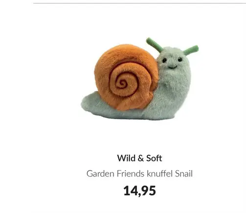 Aanbieding: Garden Friends knuffel Snail