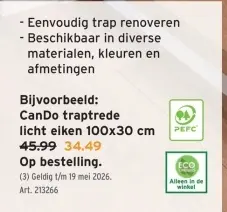 Promotie: CanDo traptrede licht eiken